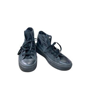 Converse All Star Womens Black High Canvas Platform Sneakers Size 9 SKU 9045
